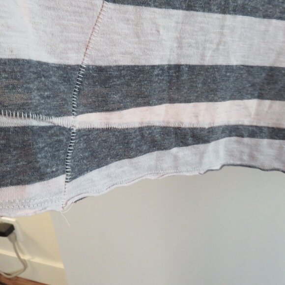 FREE PEOPLE WE THE FREE Slub Knit Striped Oversized Tunic Top Casual Boho - Sz M - Picture 12 of 13